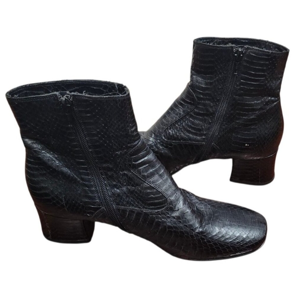 Gianni Barbato archive rare Python Leather black ankle boots shoes Size: EU 39.5 - Picture 9 of 12